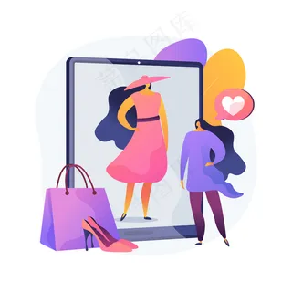 虚拟试衣间抽象概念图