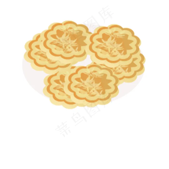 卡通菊花月饼免抠图(2000X2000(DPI:300))psd模版下载