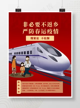 非必要不返乡春运疫情防控海报