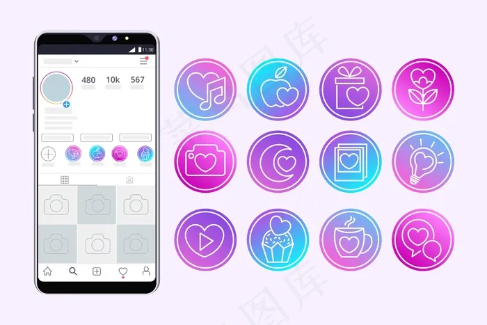 渐变模板高光集合eps,ai矢量模版下载