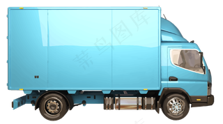 AI矢量蓝色货车