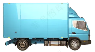 AI矢量蓝色货车