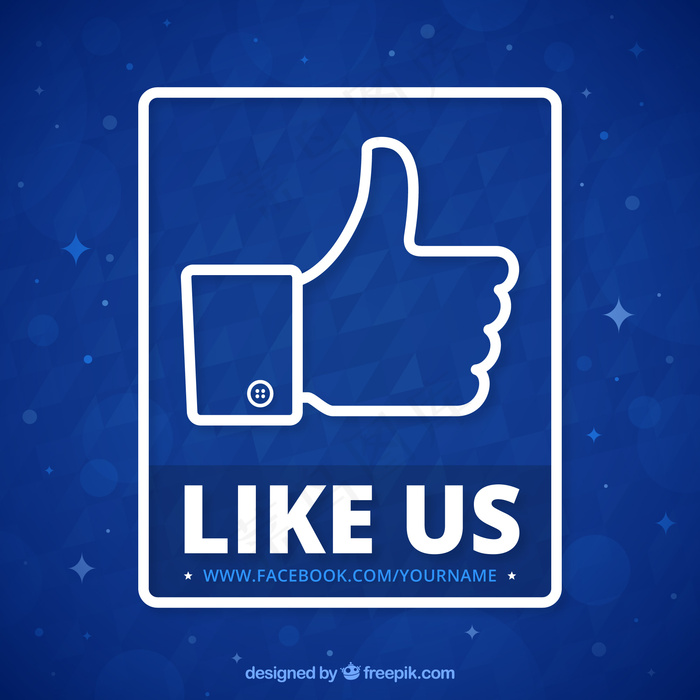 类似facebook符号的蓝色背景eps,ai矢量模版下载