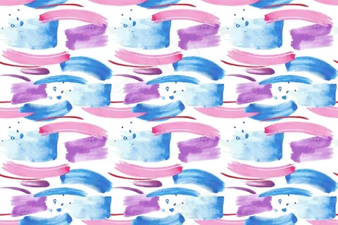 蓝紫色笔刷无缝图案