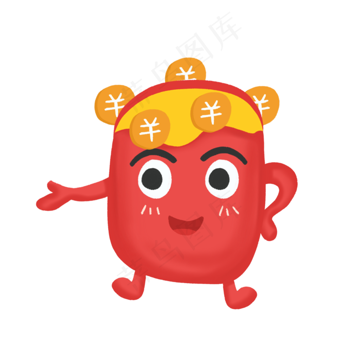 手绘双十一新年可爱红包素材元素(2000X2000(DPI:300))psd模版下载