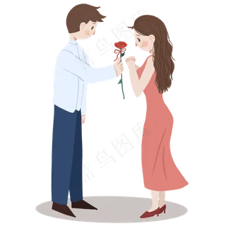 七夕情人节送花男女