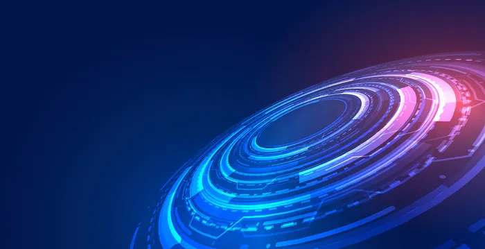 蓝色未来主义技术概念背景与数字图表eps,ai矢量模版下载