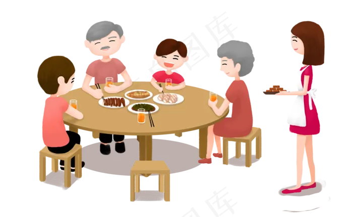 中秋节团圆饭 (1626X1000(DPI:300))psd模版下载