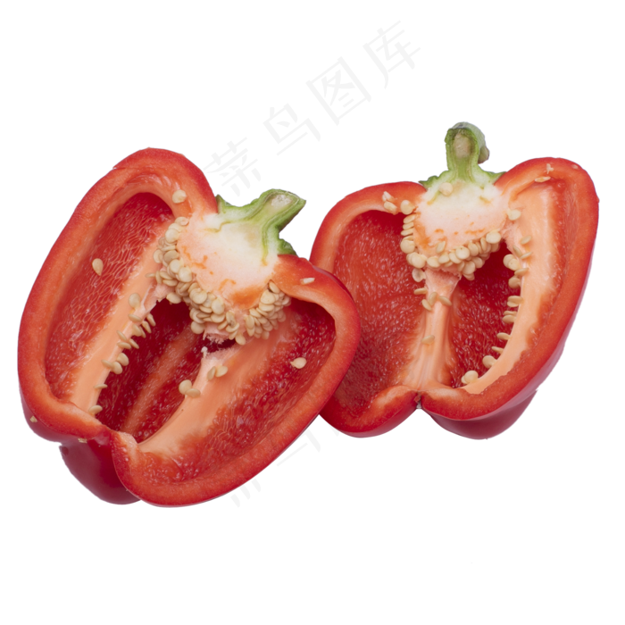 切开的菜椒实拍