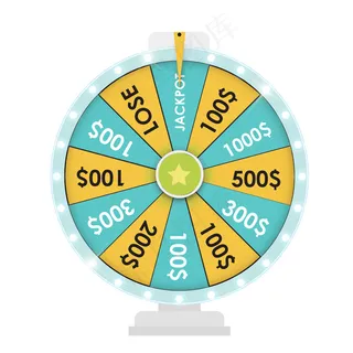 幸运之轮，幸运图标。插图