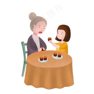 重阳节祖孙关爱老人糕点