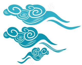 七夕节祥云纹手绘