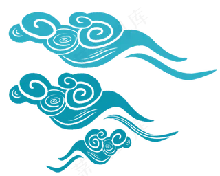 七夕节祥云纹手绘