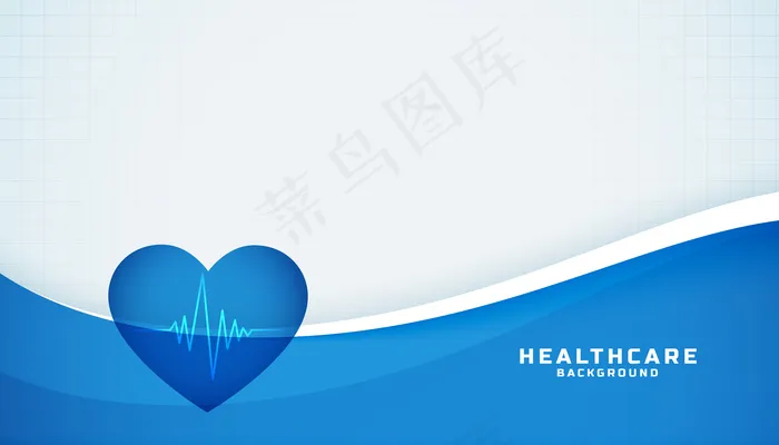 心形图线医用蓝色背景eps,ai矢量模版下载