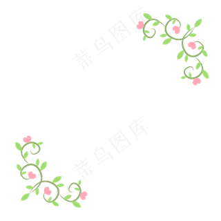 七夕清新植物边框