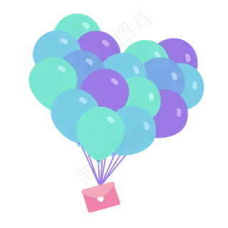 心形气球信件