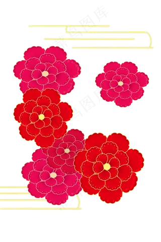 新年梅花立体剪纸