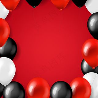 黑色星期五大促销卡，带气球和渐变网，