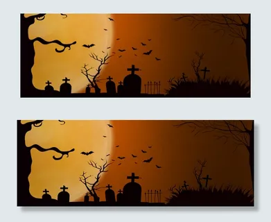 万圣节卡通手绘红色电商banner