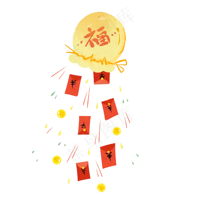 双十一红包金币促销悬浮扁平素材(2000X2000(DPI:300))psd模版下载