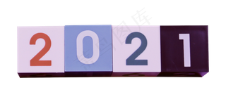 2021牛年新春元旦跨年数字