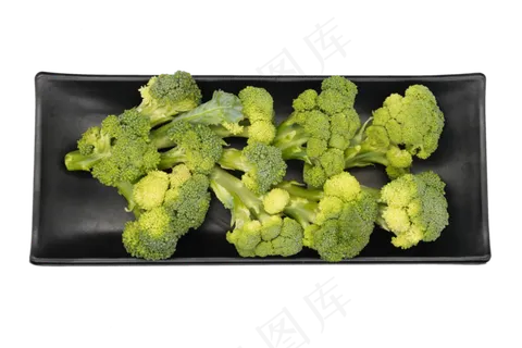 黑色盘子西兰花 黑色盘子西兰花