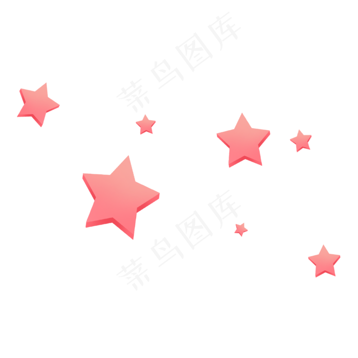 粉红色唯美七夕情人节星星(2000X2000(DPI:300))psd模版下载