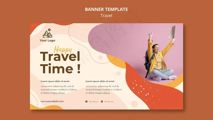 旅游横幅banner模板设计psd模版下载