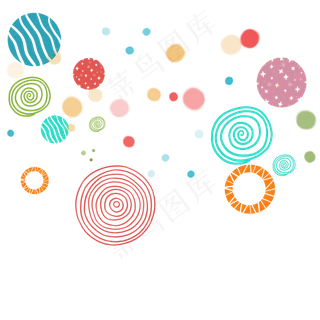 教师节手绘彩色圈圈