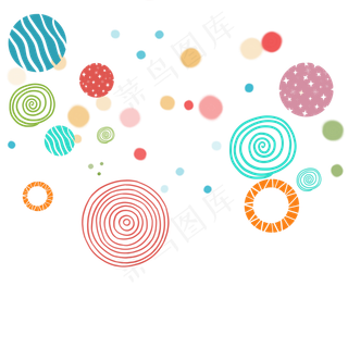 教师节手绘彩色圈圈