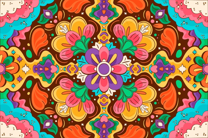 手绘迷幻 groovy 背景