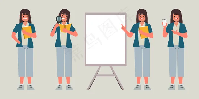 一套年轻女性奖学金与教育 一套年轻女性奖学金与教育