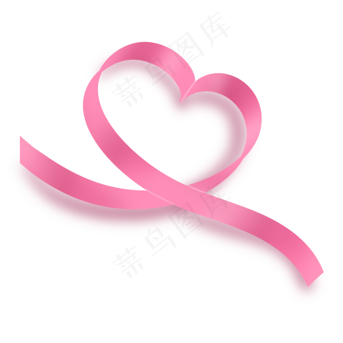 粉红色温馨七夕情人节彩带丝带飘