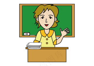 教育培训手绘开学季老师人物卡通