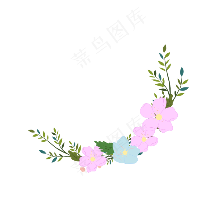 矢量手绘梵尚花朵ai矢量模版下载
