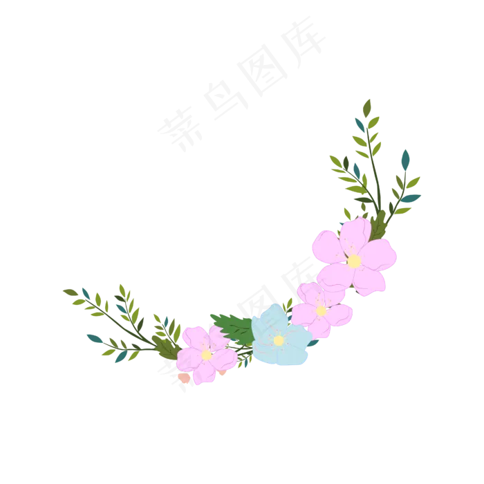 矢量手绘梵尚花朵ai矢量模版下载