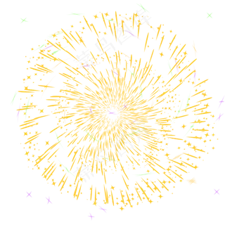 缤纷烟花礼花元素