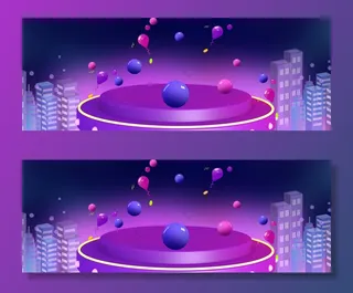 深色街道双十一全球狂欢节电商banner