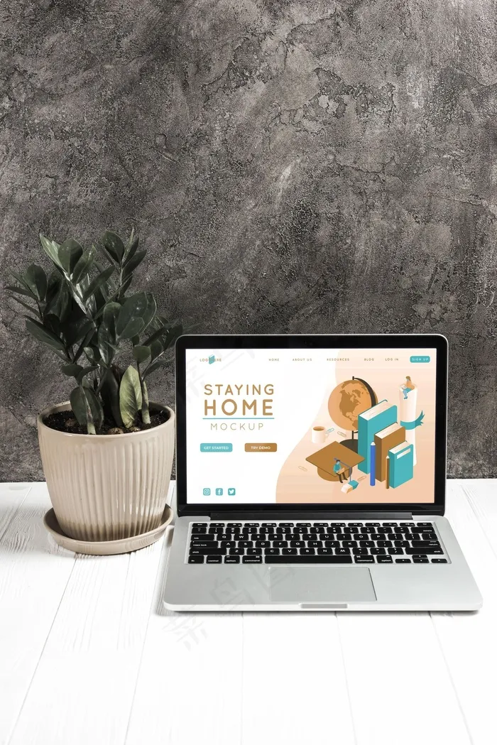 空白屏幕概念模型样机psd模版下载