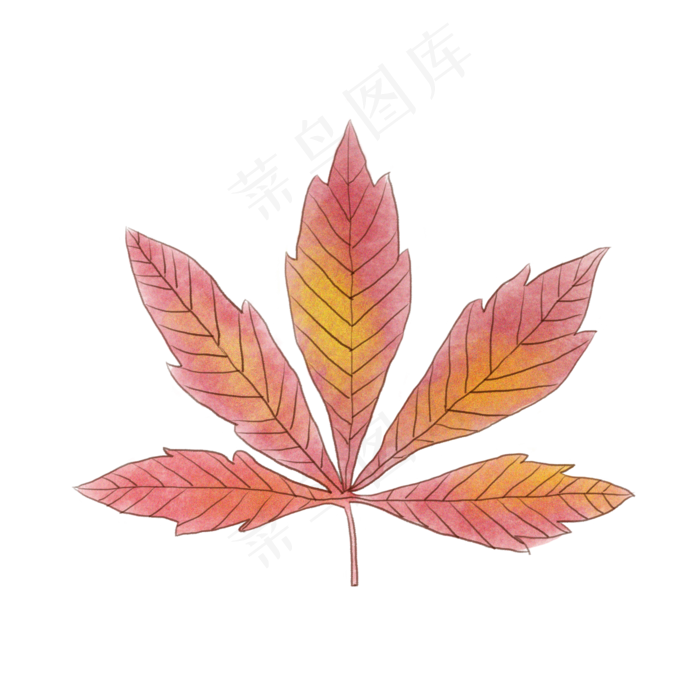 秋天小清新渐变枫叶(2000X2000(DPI:150))psd模版下载