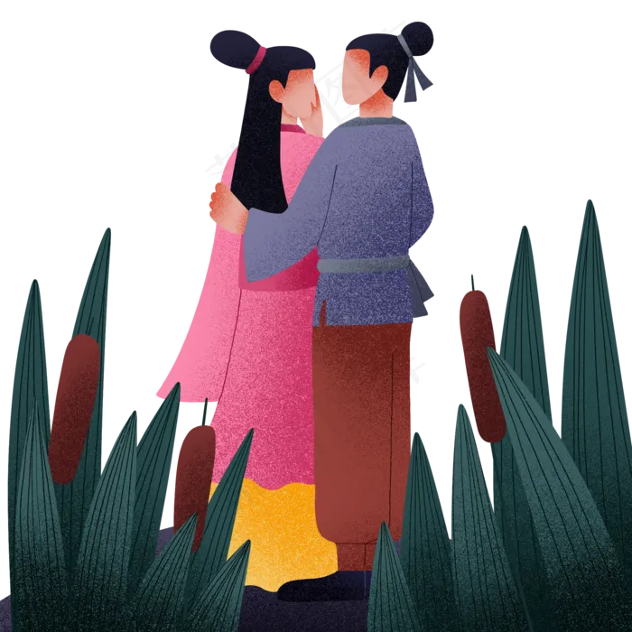七夕节牛郎织女相会(2000X2000(DPI:300))psd模版下载