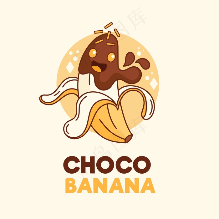 巧克力香蕉字符标志