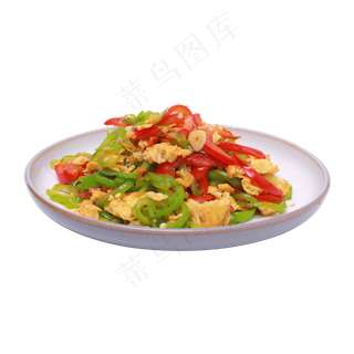 尖椒鸡蛋美食实拍