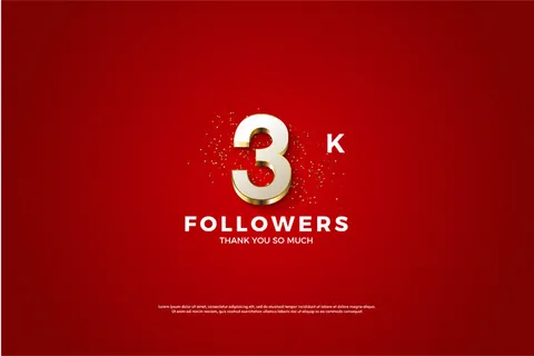 3k追随者背景,奢华镀金数字 3k追随者背景,奢华镀金数字