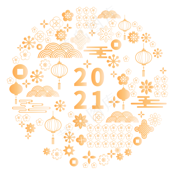 2121年新年梅花盛开云