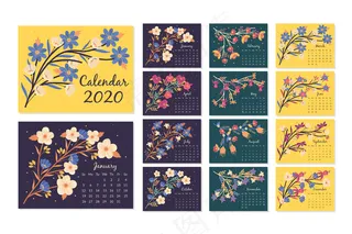 花卉日历2020模板集