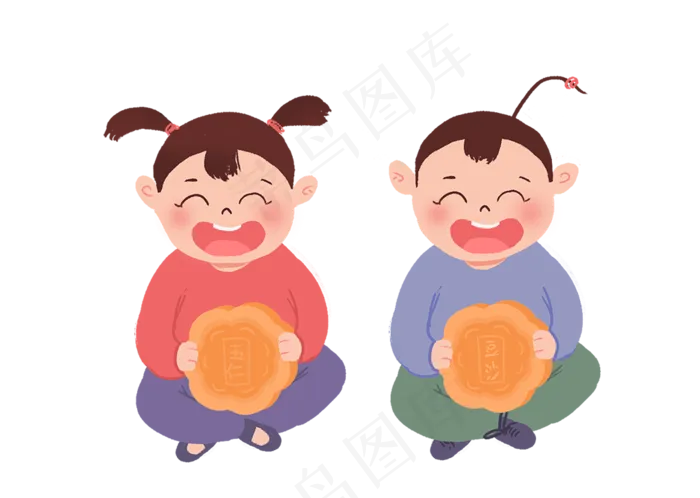 拿月饼孩子(1016X723(DPI:300))psd模版下载