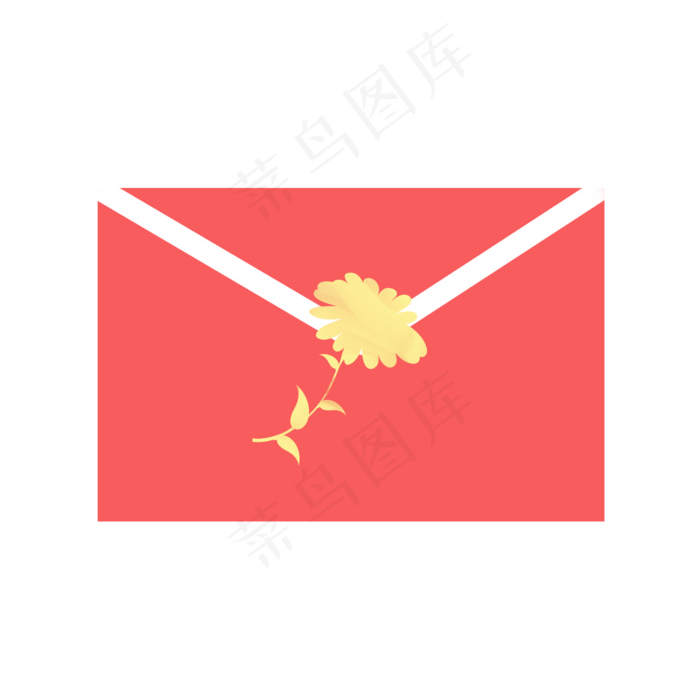 七夕情人节手绘扁平小清新小雏菊