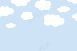 带有蓬松云纹的可爱背景