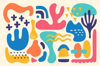 彩色有机形状背景